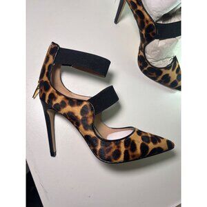 Rachel Zoe 'Jade' Leopard Print Calf Hair Stiletto Heels - Size 6 NIB